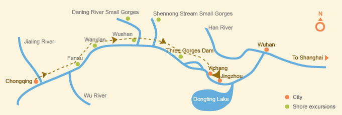 Yangtze Cruise Route